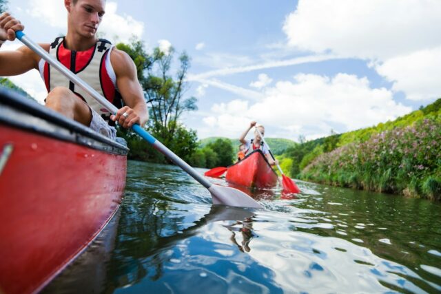 Photo kayak or canoe equipment